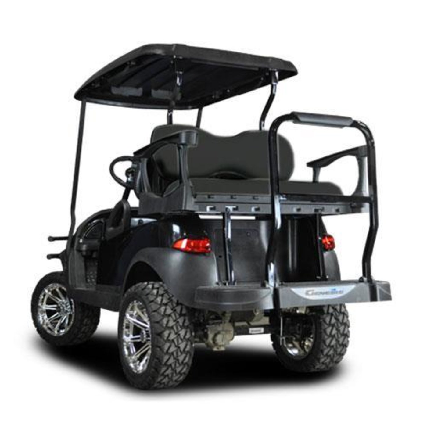 01-041-202D MadJax® Genesis 300 with Deluxe Black Aluminum Rear Flip Seat for Club Car Precedent 2004-Up