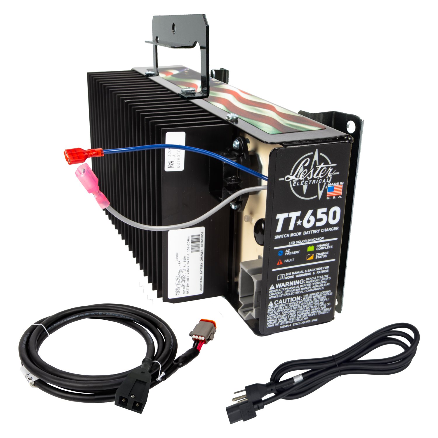 07-040 TT-650W Charger w/DC Cord, 48V EZGO Powerwise