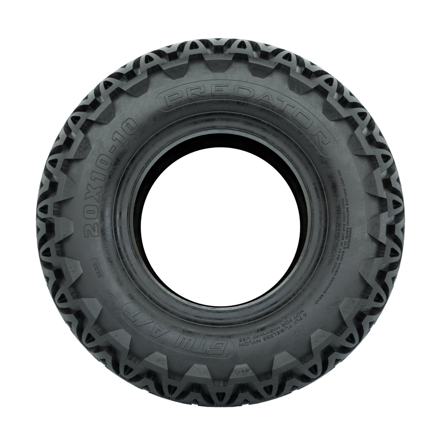20-059 20x10-10 Predator AT 4PR profile mounted