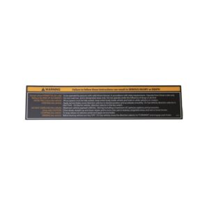 50504 E-Z-GO RXV Warning & Instructions Decal