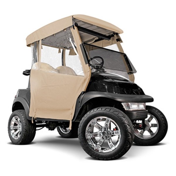 62299 RedDot Beige 3-sided Straight Back Track Style Enclosure