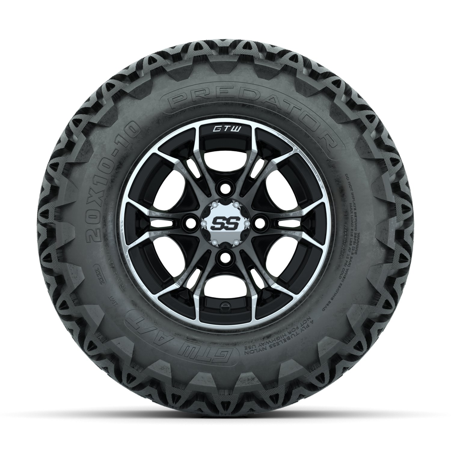 A19-1124 Spyder / Machined & Black / Predator
