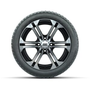 A19-207 GTW 14" Specter Machined/Black Wheels with 205/30-14 (19") Fusion Street Tires