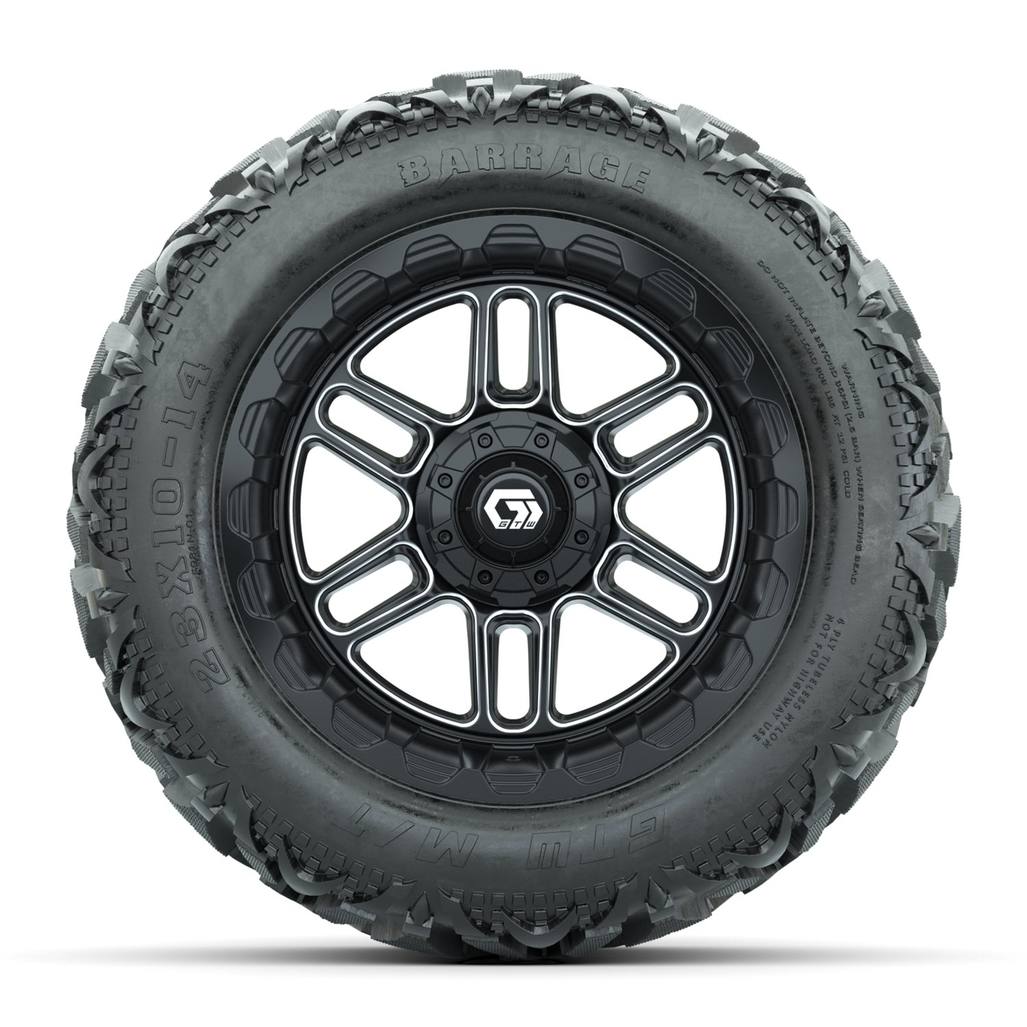 19-345 A19-2267 Titan / Machined & Black / Barrage