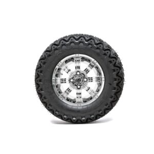 20-060 A19-365 GTW 12" Tempest Chrome Wheels with 23" Predator A/T Tires