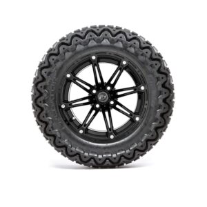 20-061 A19-412 GTW 14" Element Matte Black Wheels with 23" Predator A/T Tires