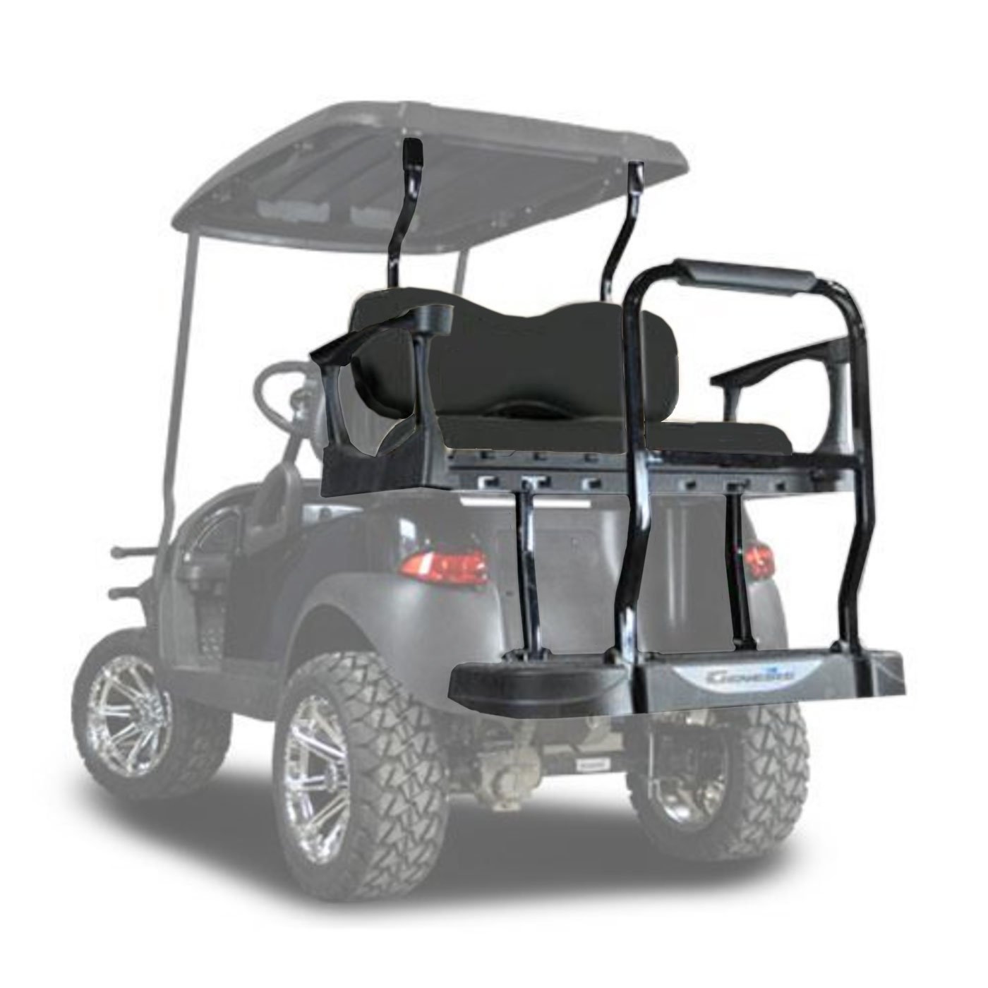 01-041-202D MadJax® Genesis 300 with Deluxe Black Aluminum Rear Flip Seat for Club Car Precedent 2004-Up