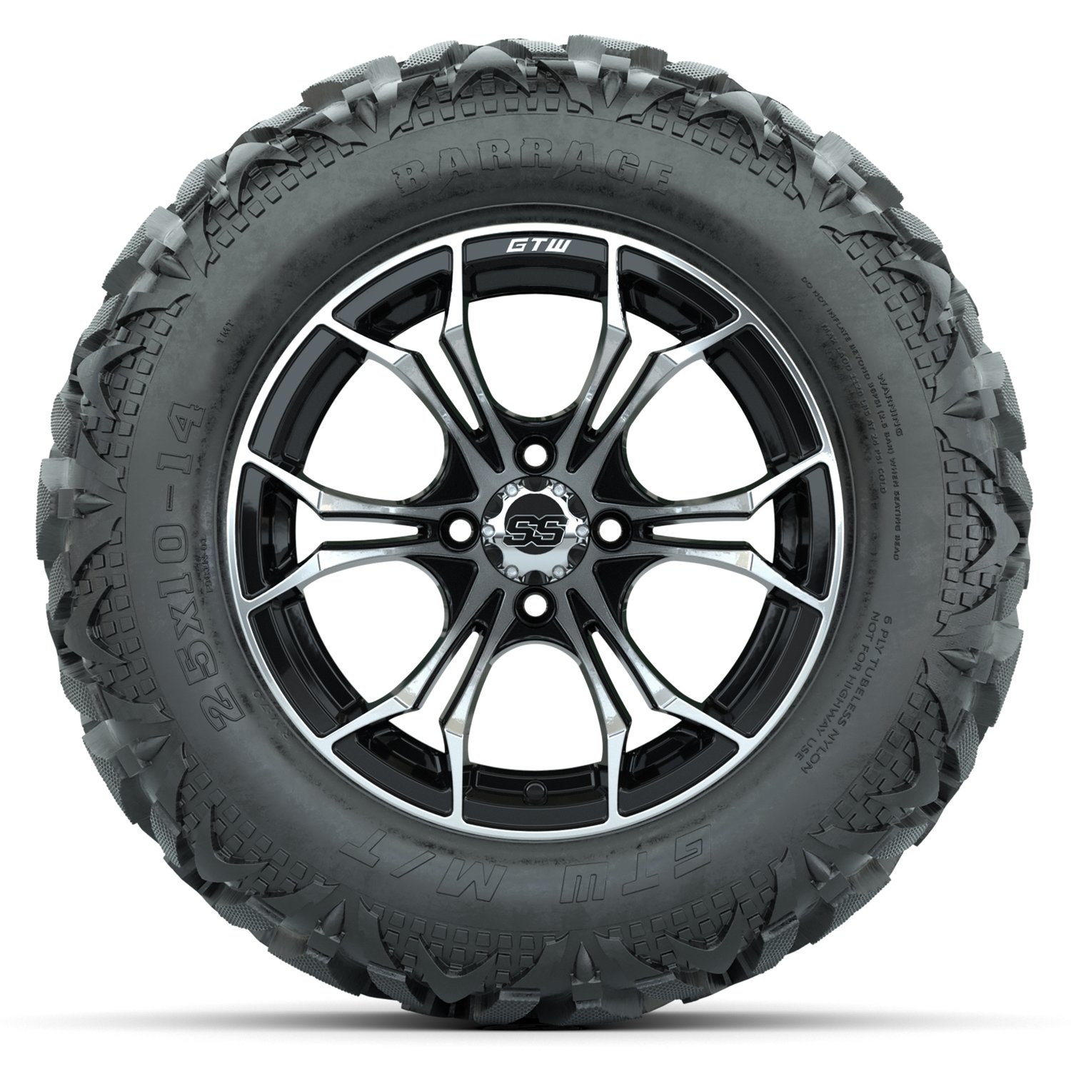 A19-2398 Spyder / Machined & Black / Barrage