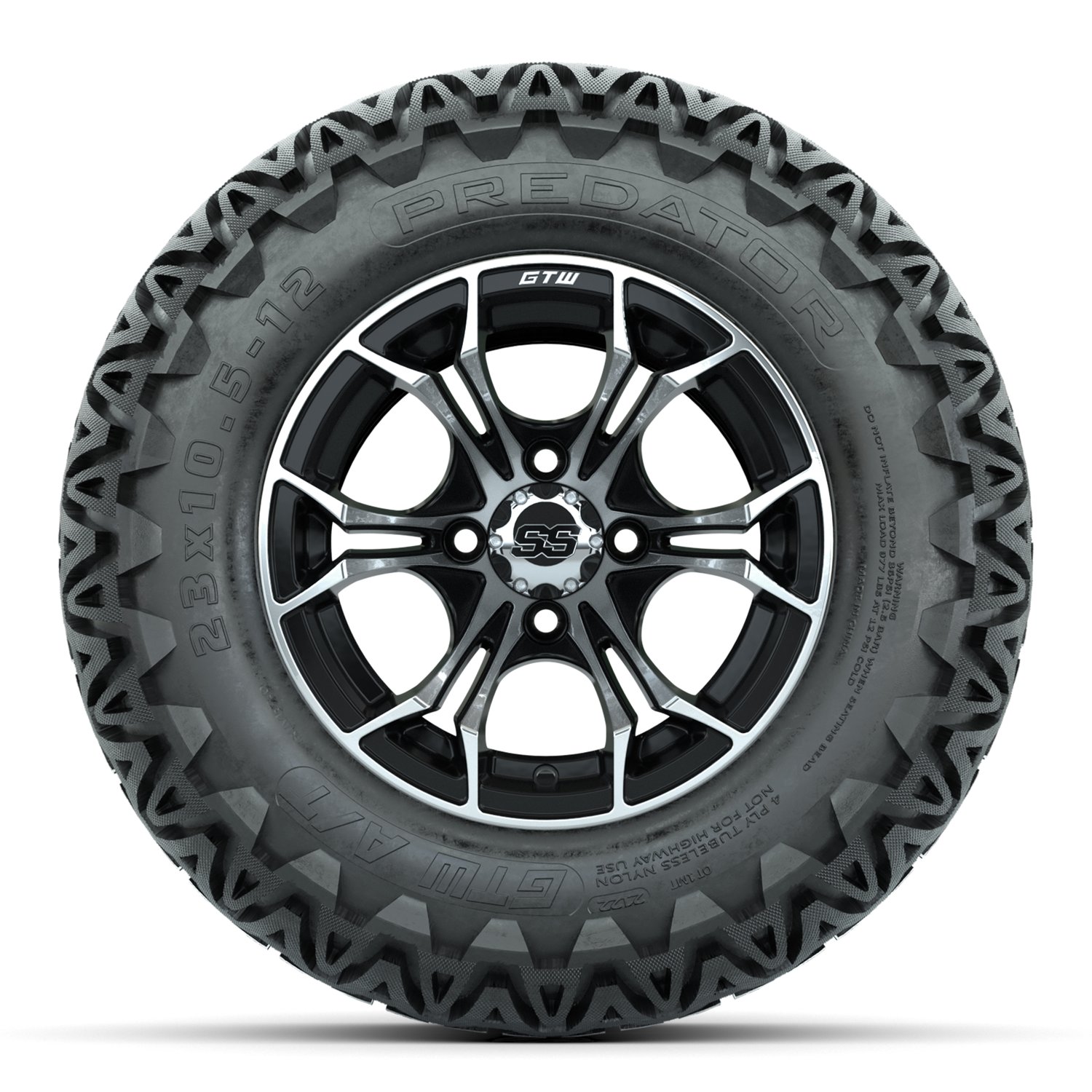 A19-375 Spyder / Machined & Black / Predator