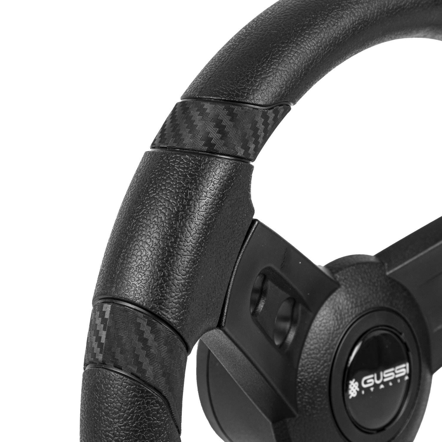 06-164 Gussi Lugana Steering Wheel Black Icon