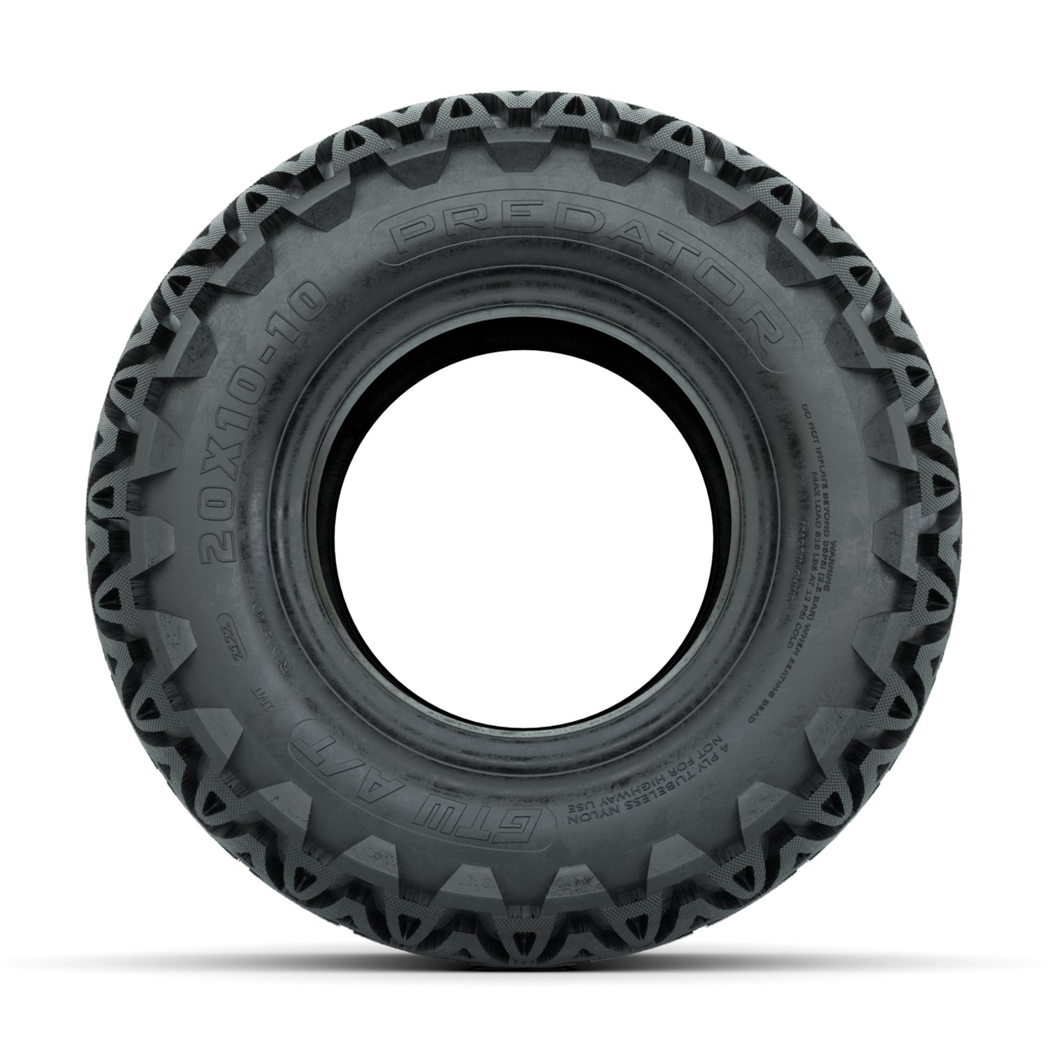 20-059 20x10-10 Predator AT 4PR profile mounted