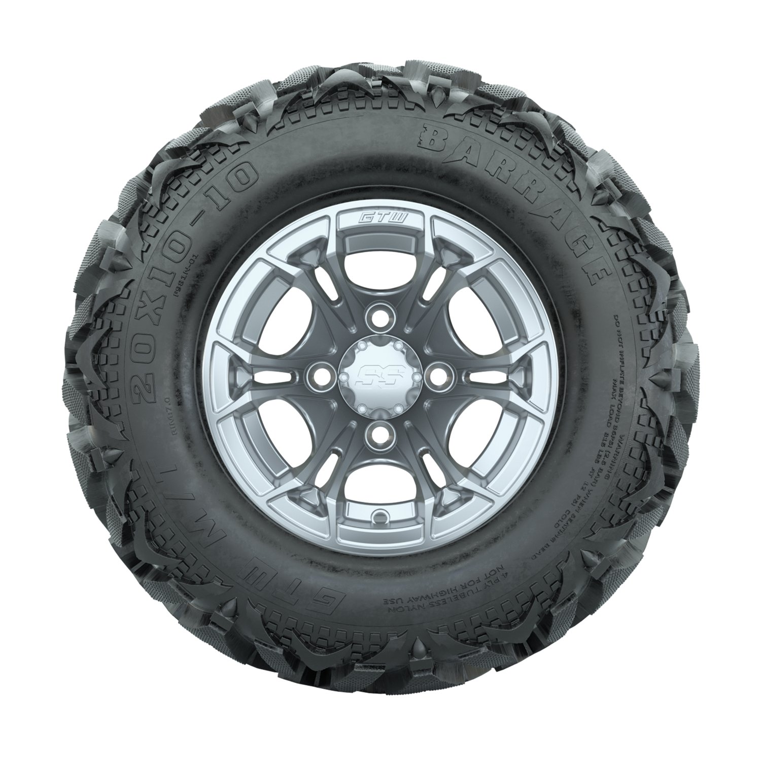 A19-1077 Spyder / Machined & Matte Silver / Barrage