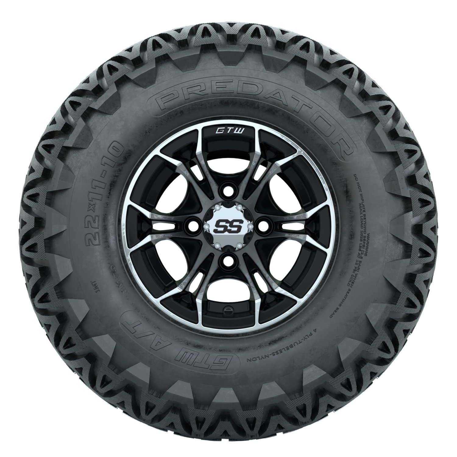 A19-1125 Spyder / Machined & Black / Predator