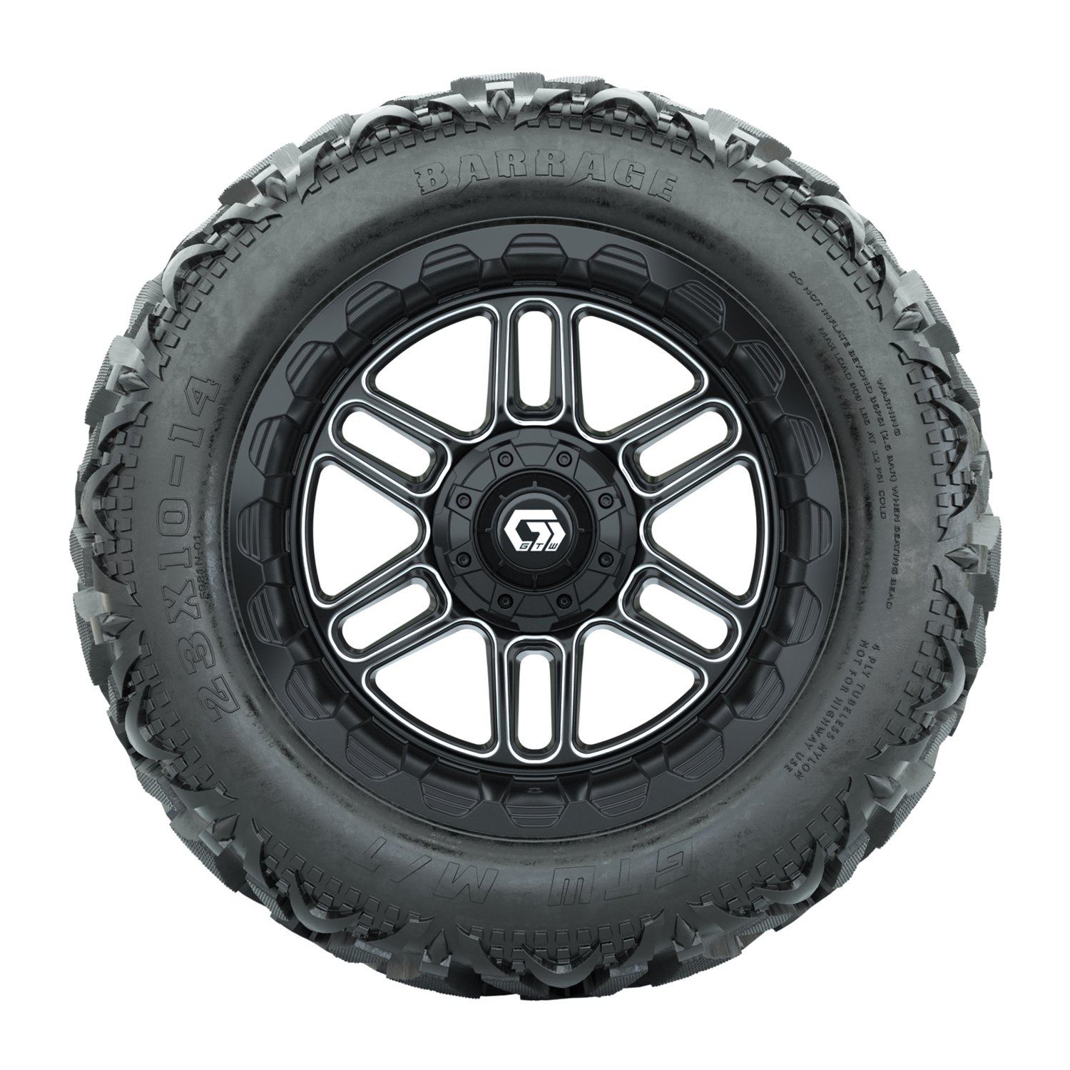 19-345 A19-2267 Titan / Machined & Black / Barrage