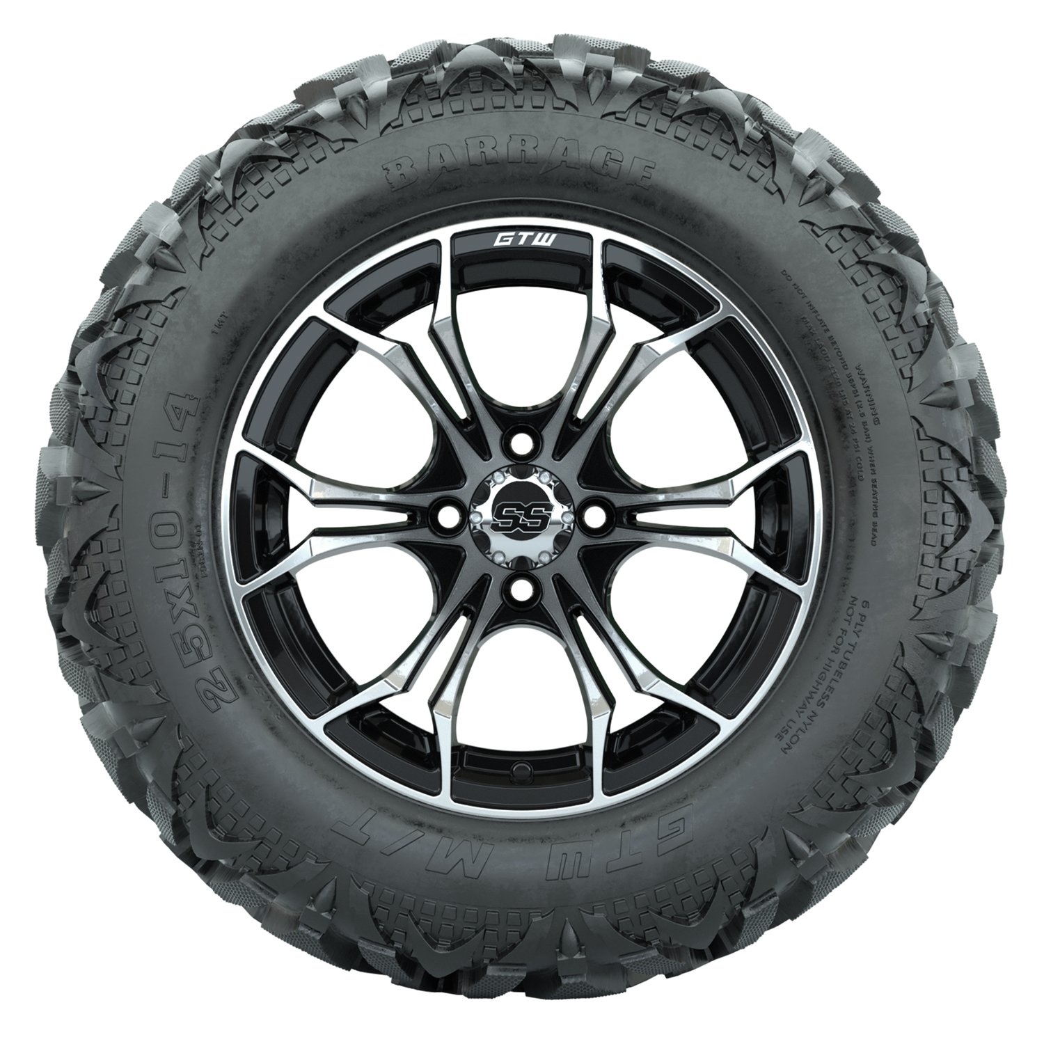 A19-2398 Spyder / Machined & Black / Barrage