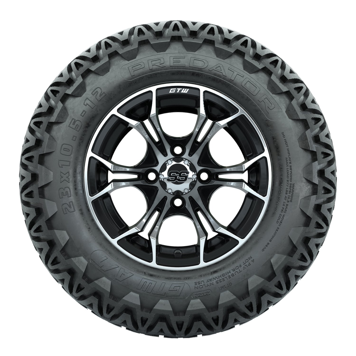 A19-375 Spyder / Machined & Black / Predator