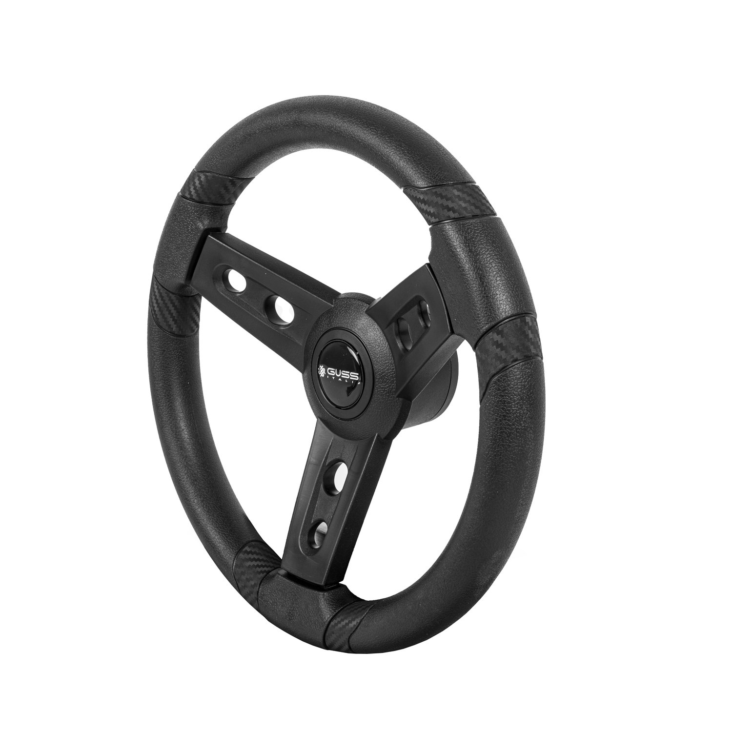 06-164 Gussi Lugana Steering Wheel Black Icon