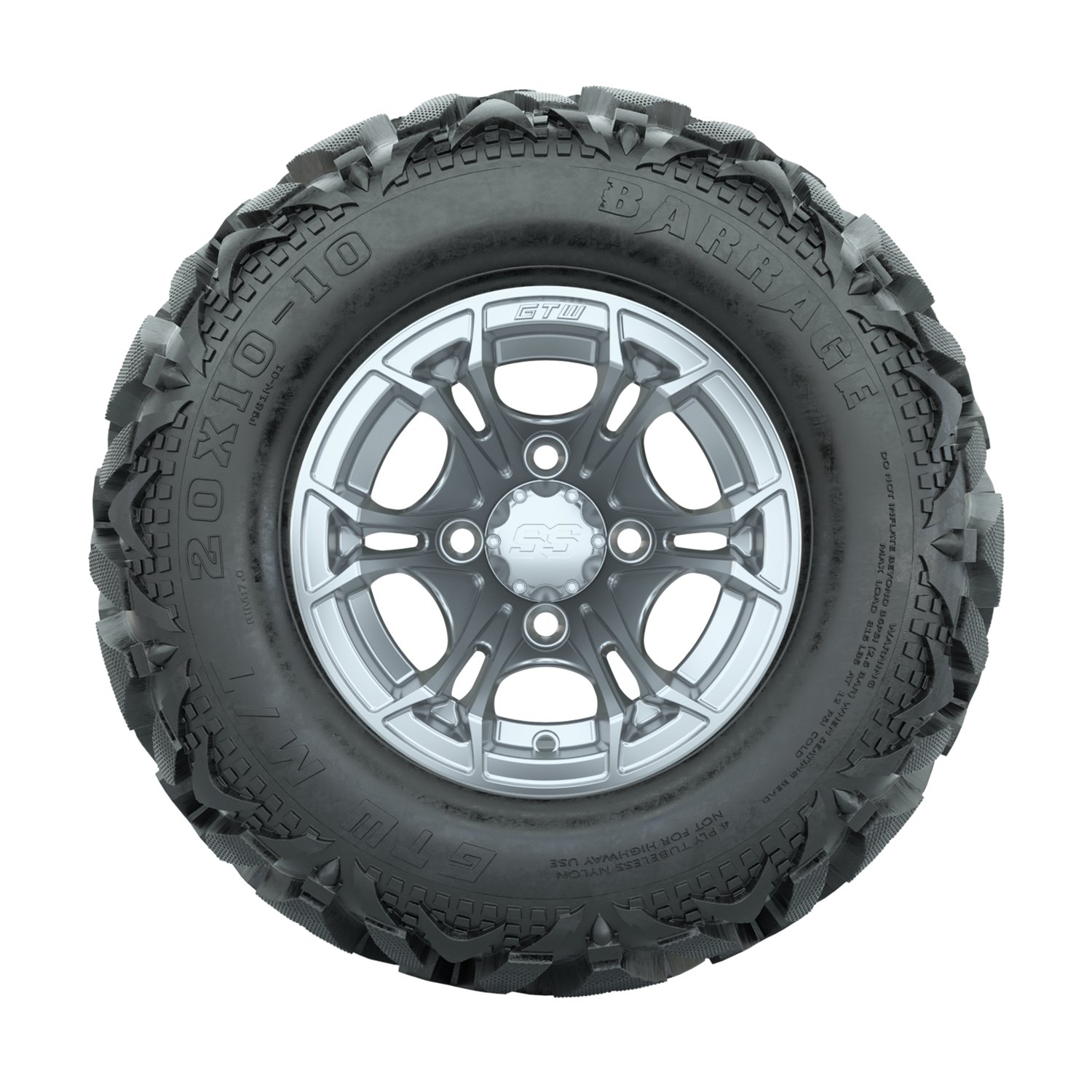 A19-1077 Spyder / Machined & Matte Silver / Barrage