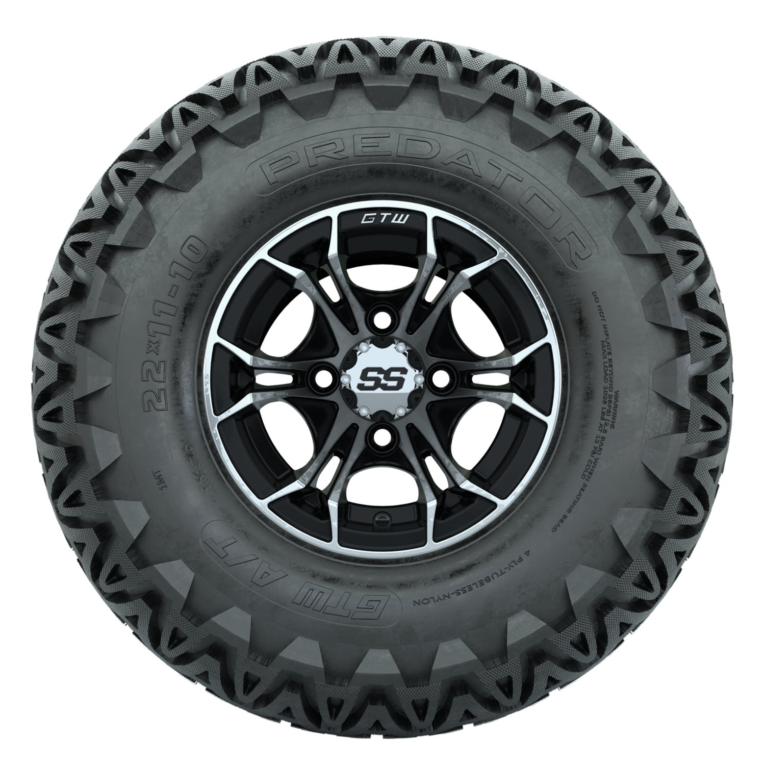 A19-1125 Spyder / Machined & Black / Predator