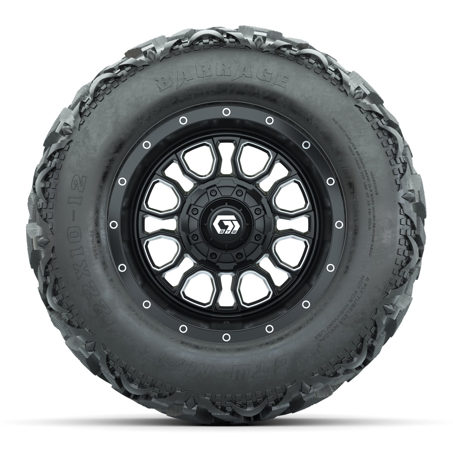 19-334 A19-1710 Volt / Machined & Black / Barrage