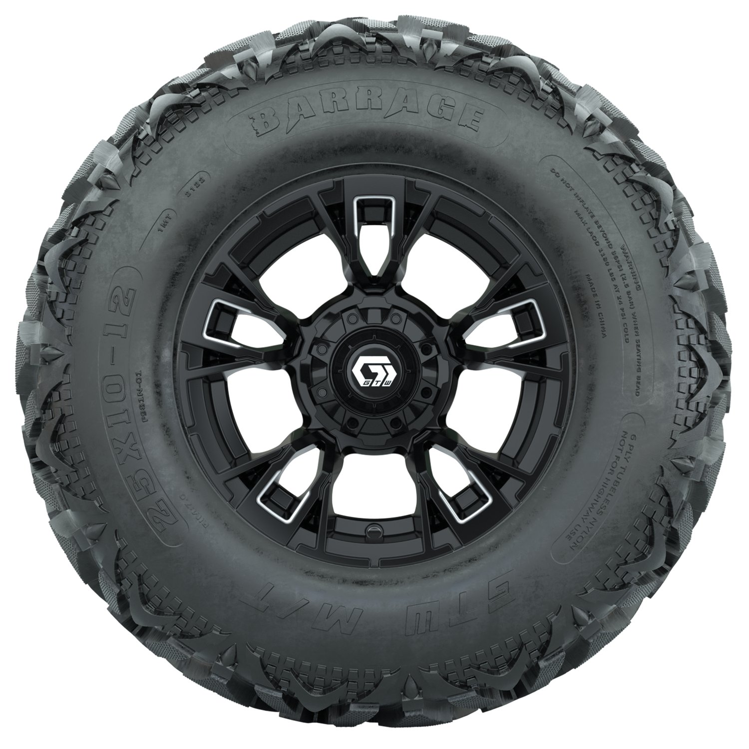 A19-2135 Vandal / Matte Black & Machined / Barrage