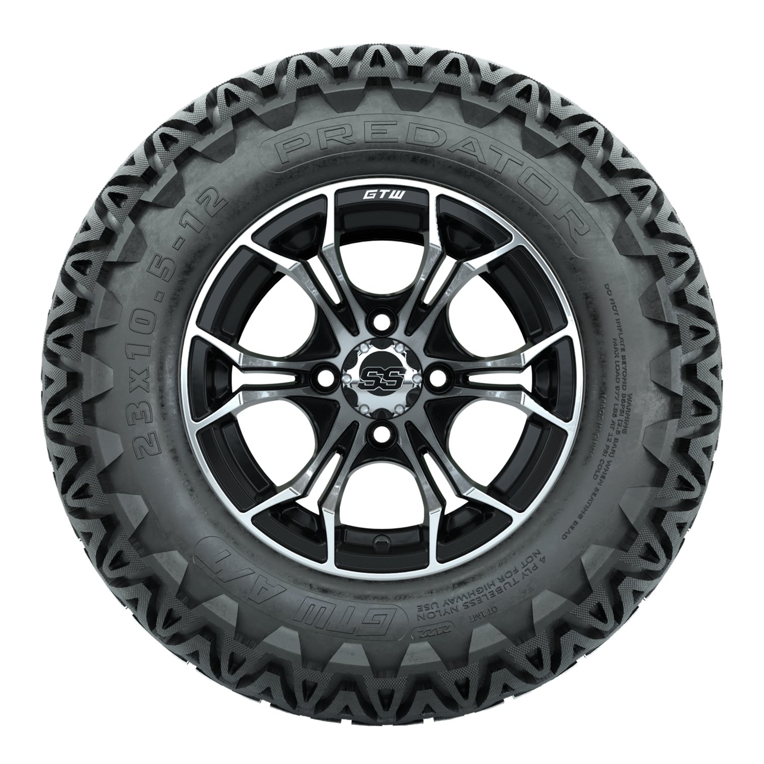 A19-375 Spyder / Machined & Black / Predator