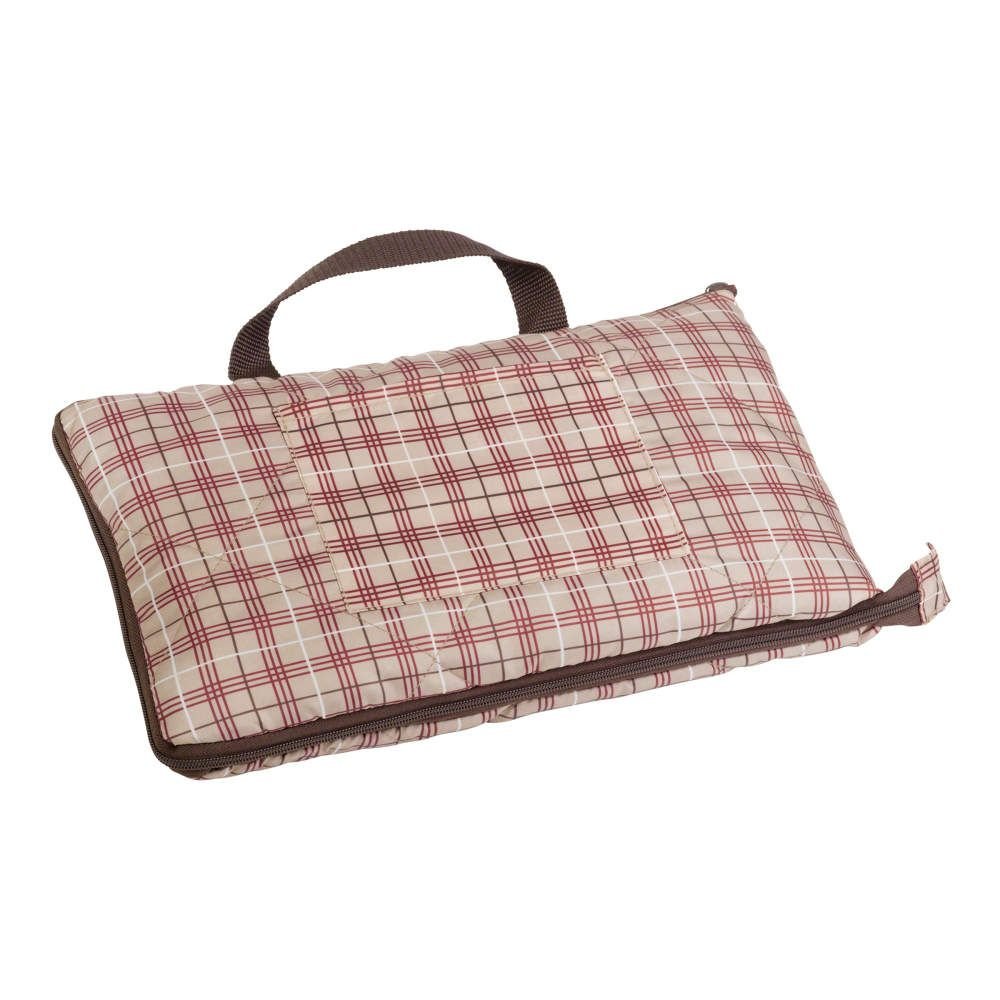 2001 Classic Accessories Golf car seat blanket, Heritage tan/red plaid