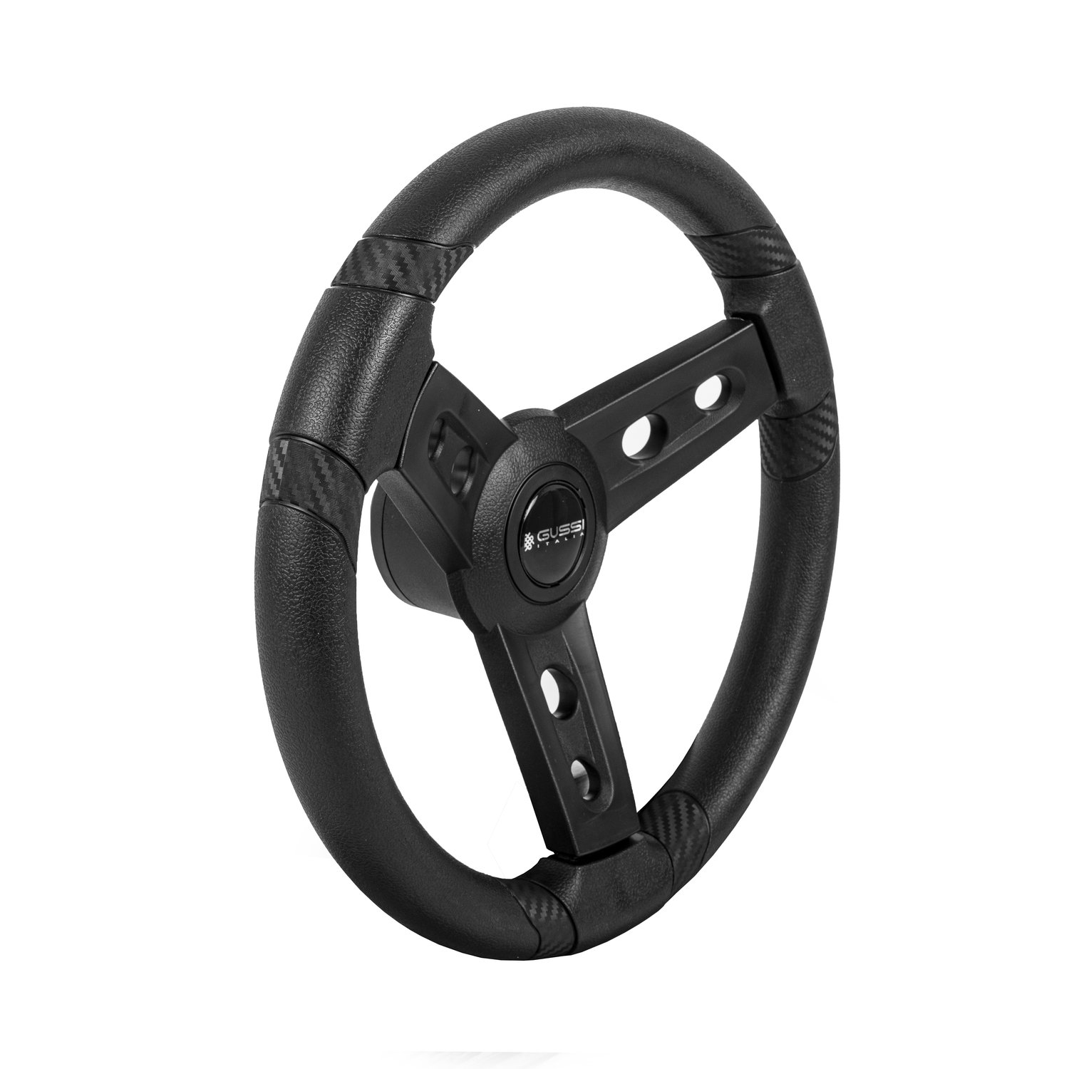 06-164 Gussi Lugana Steering Wheel Black Icon