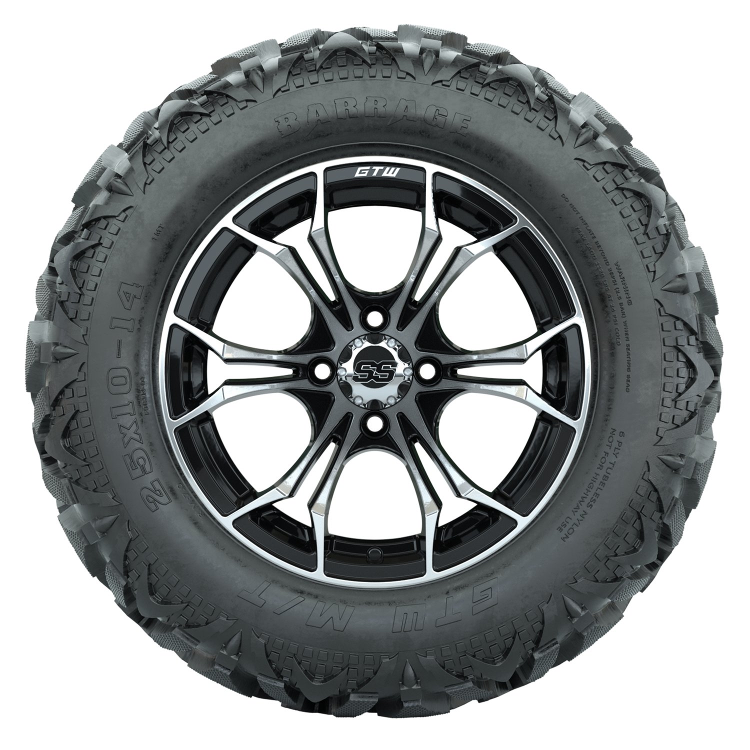 A19-2398 Spyder / Machined & Black / Barrage