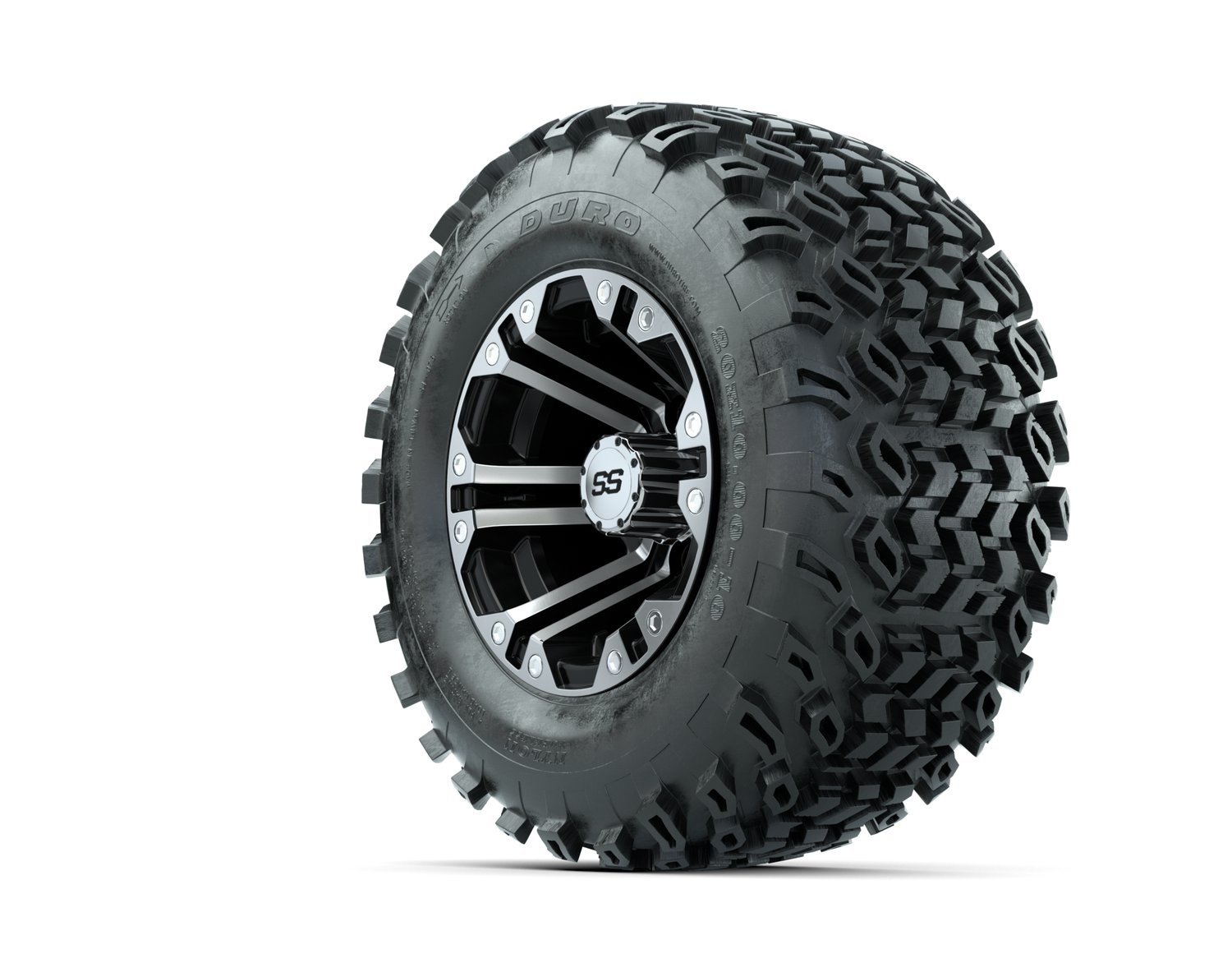 19-149 A19-266 10 GTW Specter 10x7 Machined Black Wheel TIRE, 20X10-10 4PR, DURO DESERT 19-149 20-050