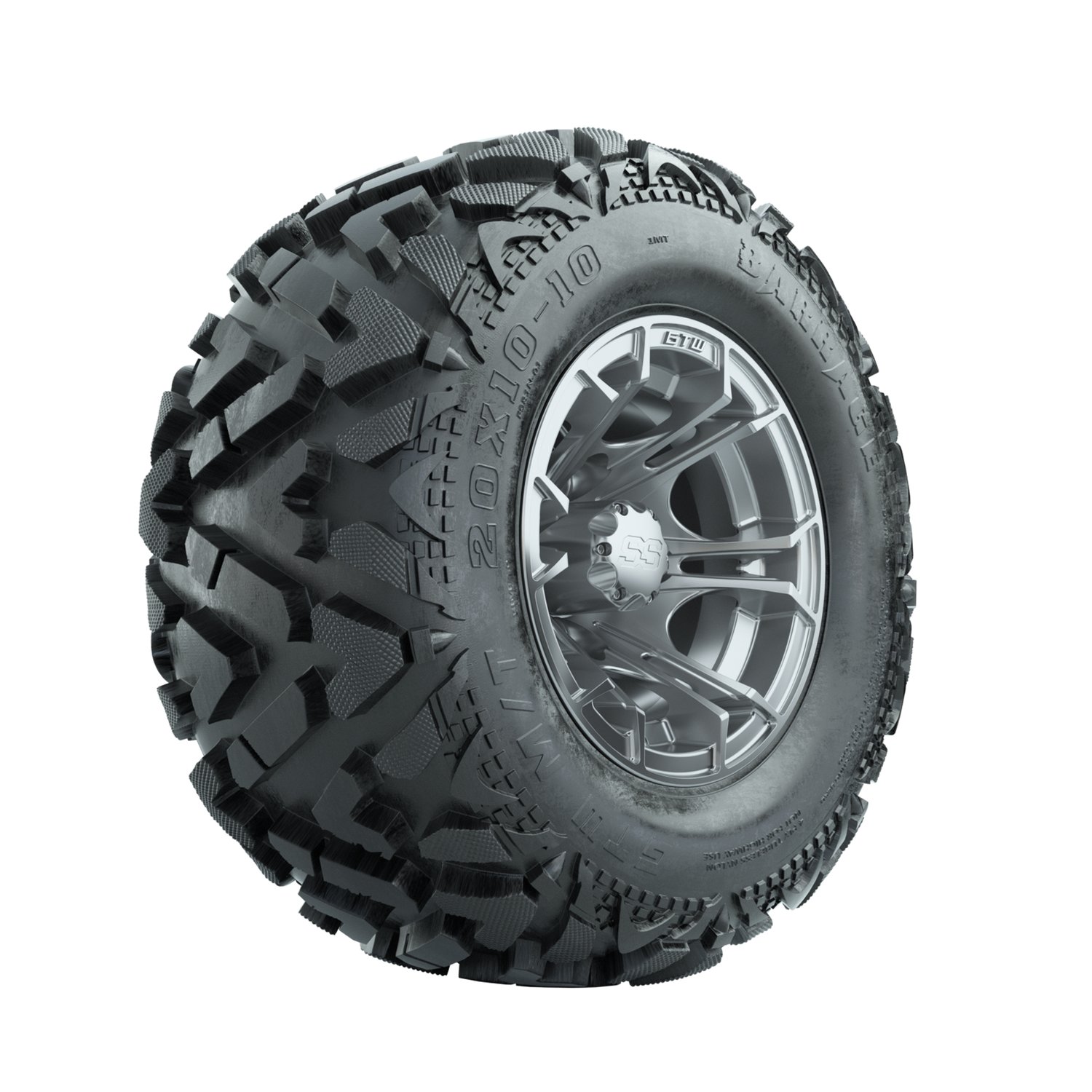 A19-1077 Spyder / Machined & Matte Silver / Barrage