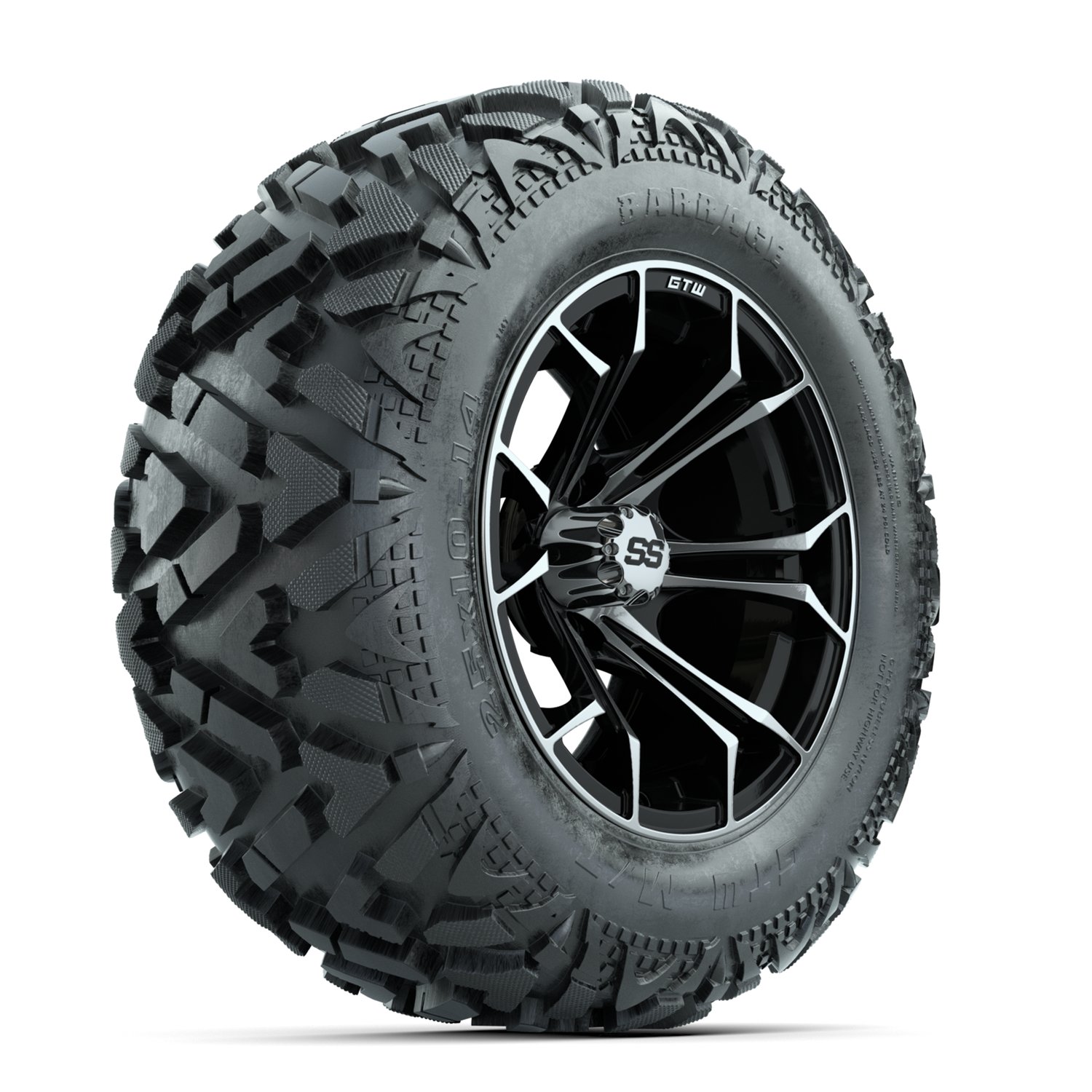 A19-2398 Spyder / Machined & Black / Barrage