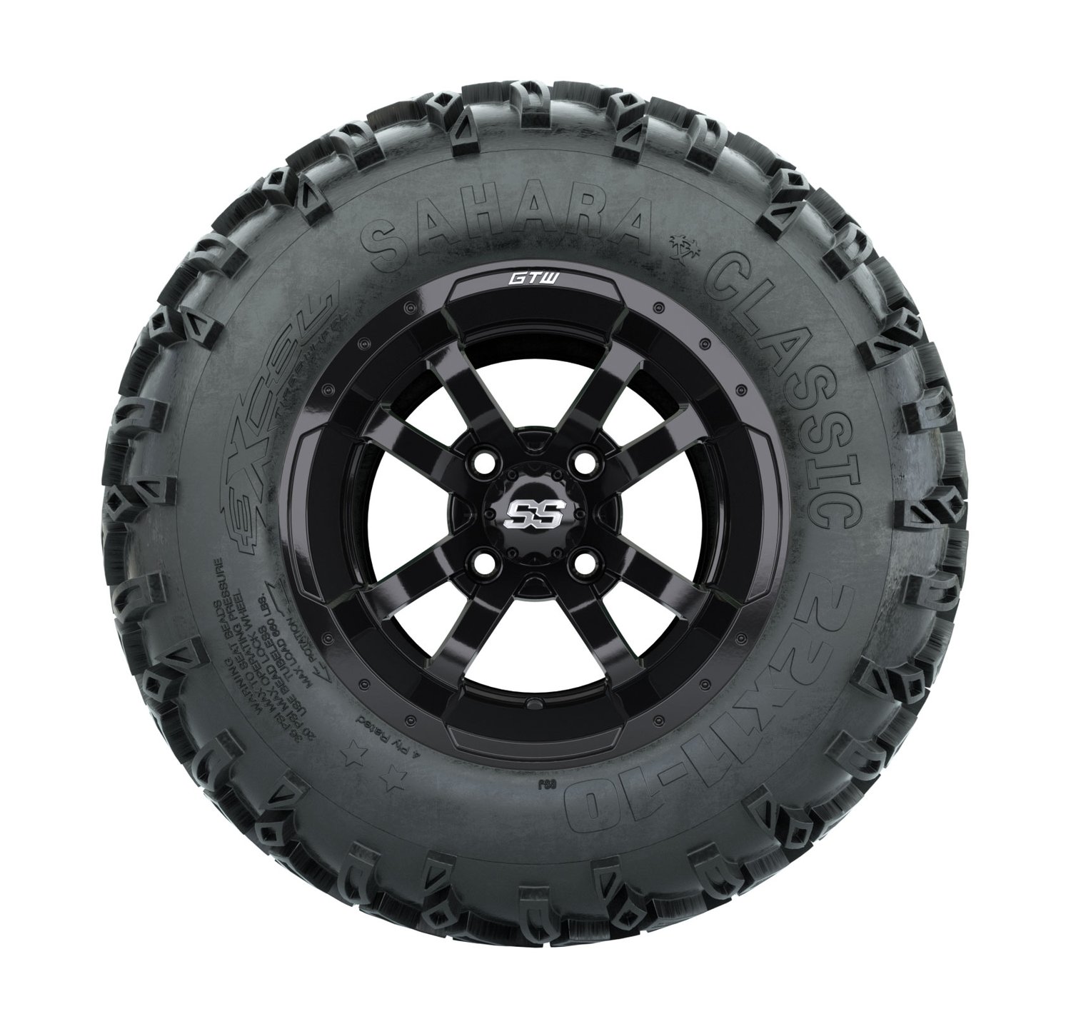 19-106 A19-146 GTW 10" Storm Trooper Black Wheels with 22" Sahara Classic A/T Tires