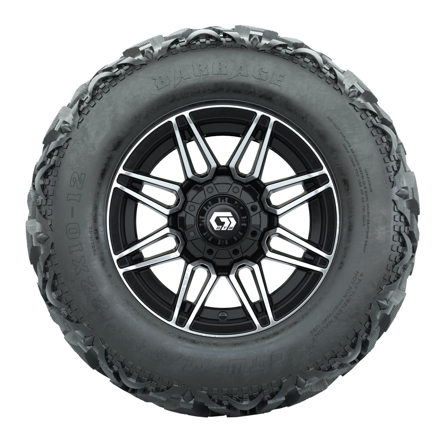19-408 A19-1932 Stealth/ Machined & Gloss Black / Barrage