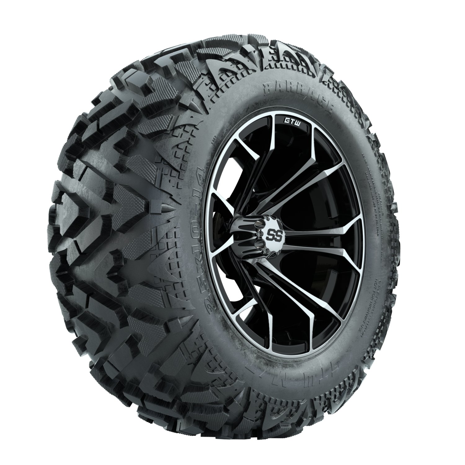 A19-2398 Spyder / Machined & Black / Barrage