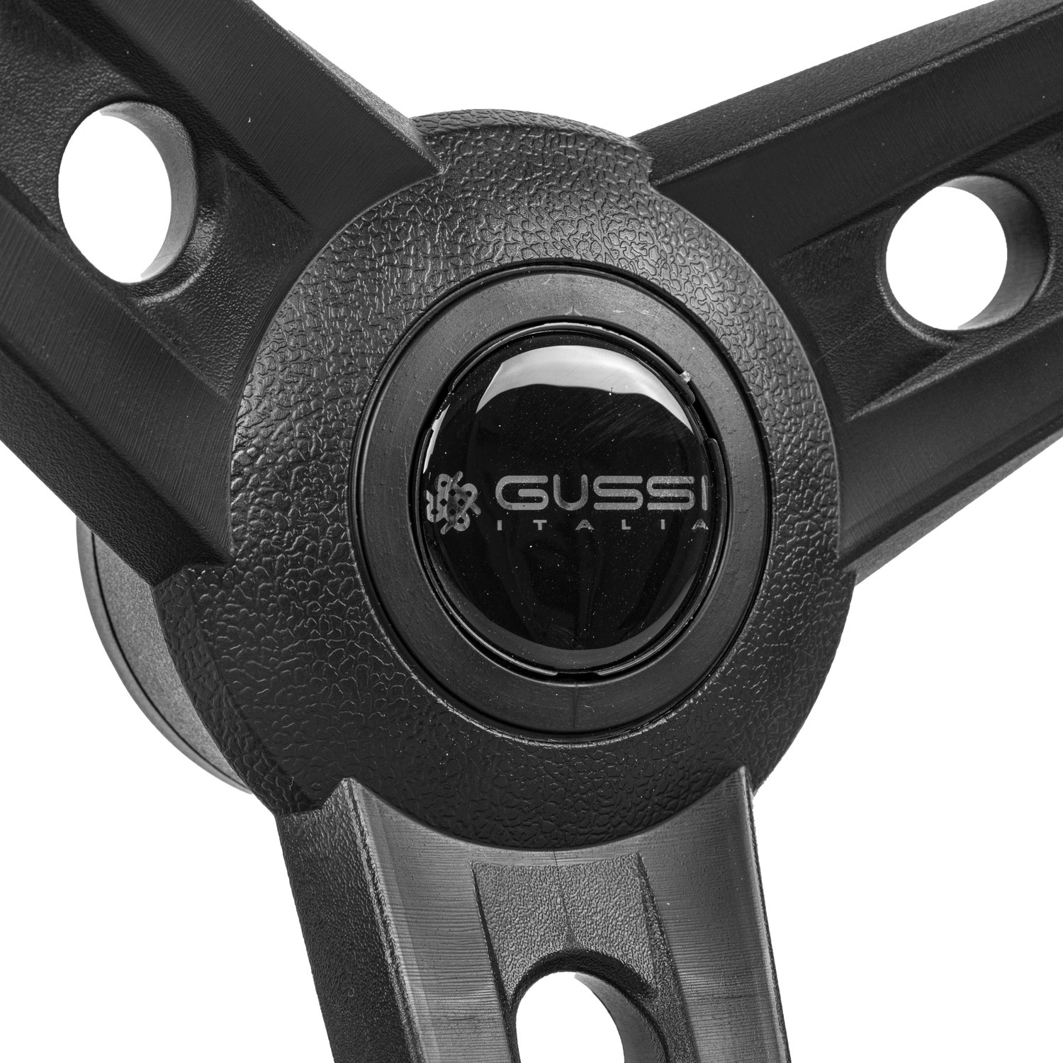 06-164 Gussi Lugana Steering Wheel Black Icon