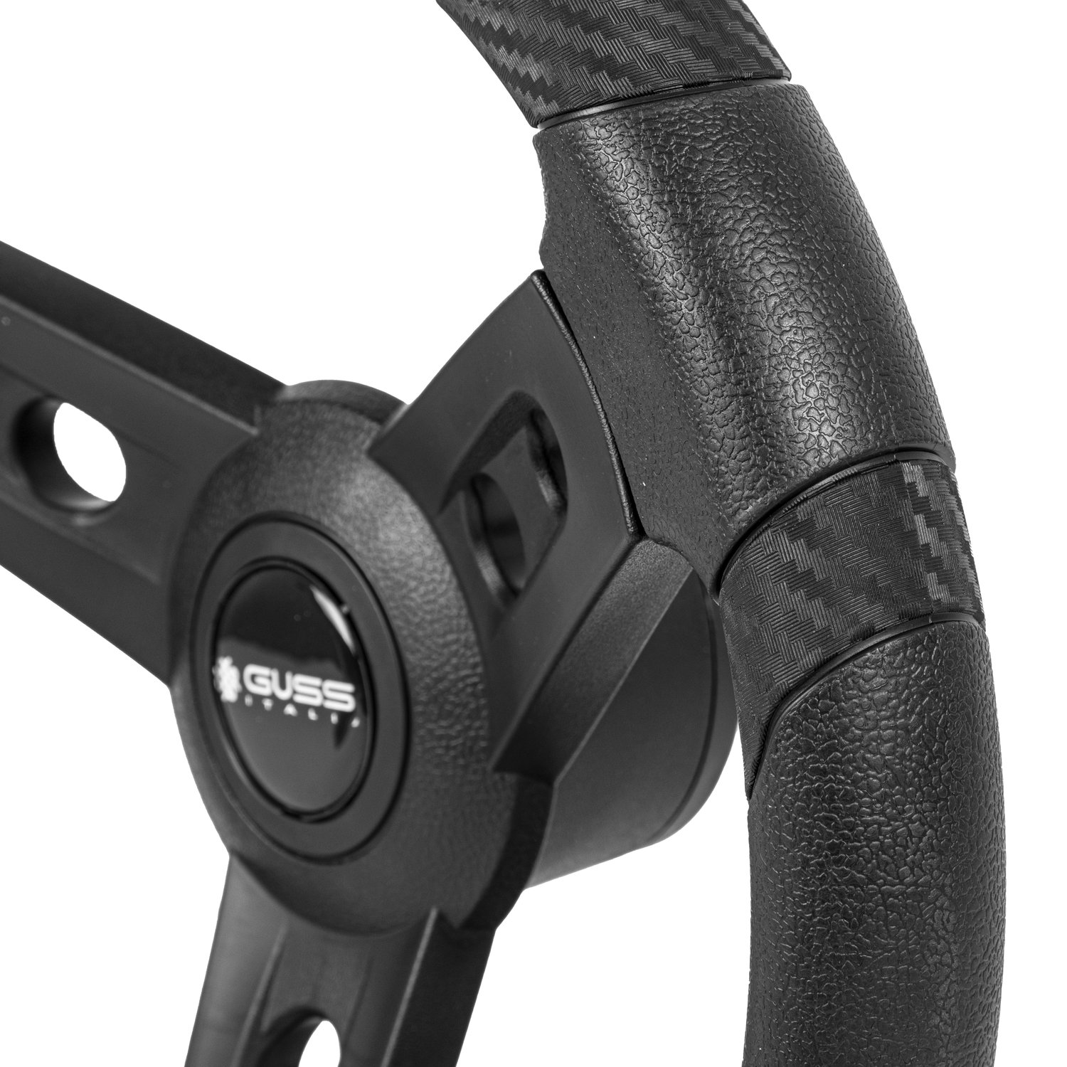 06-164 Gussi Lugana Steering Wheel Black Icon