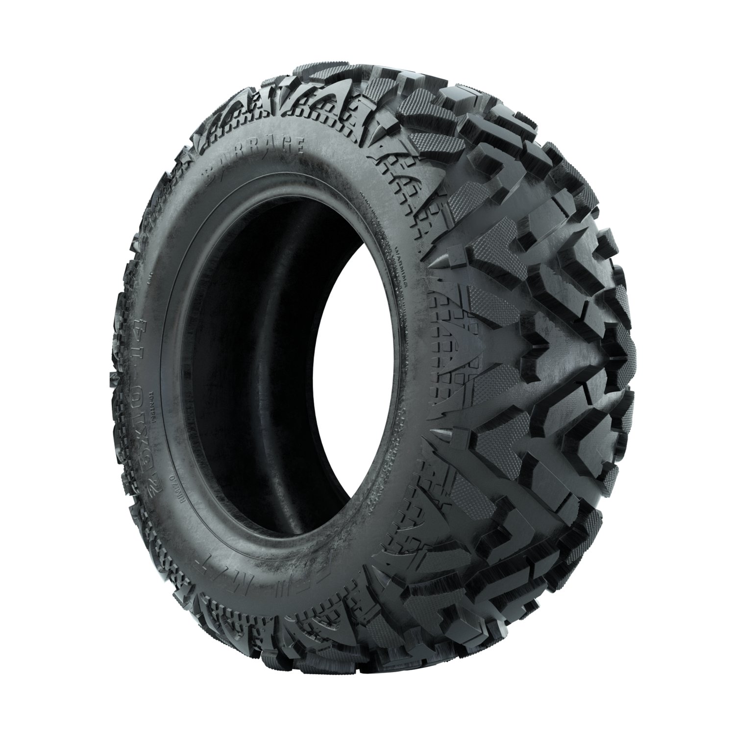20-033 25x10-R14 Barrage Series 6Ply profile mounted
