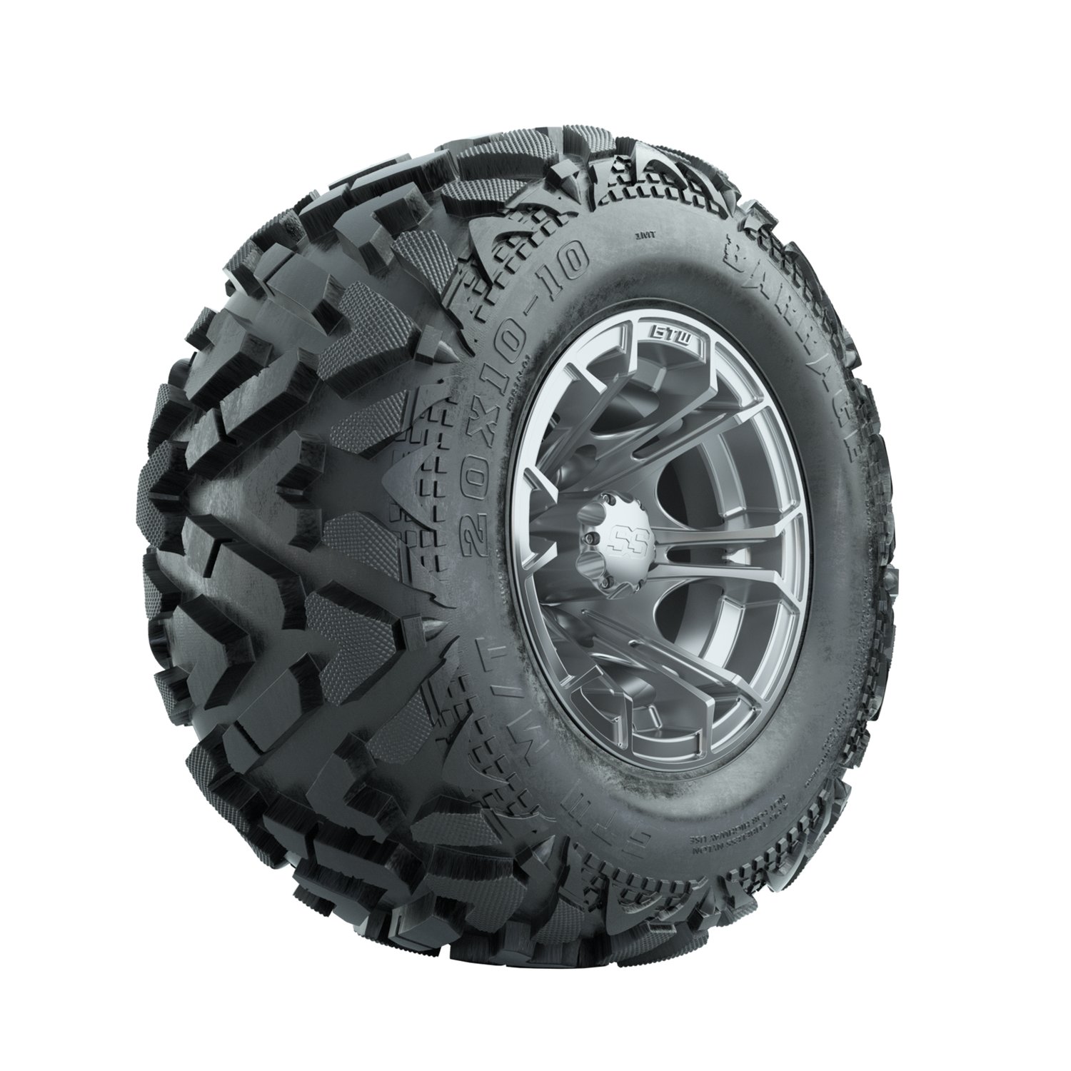 A19-1077 Spyder / Machined & Matte Silver / Barrage
