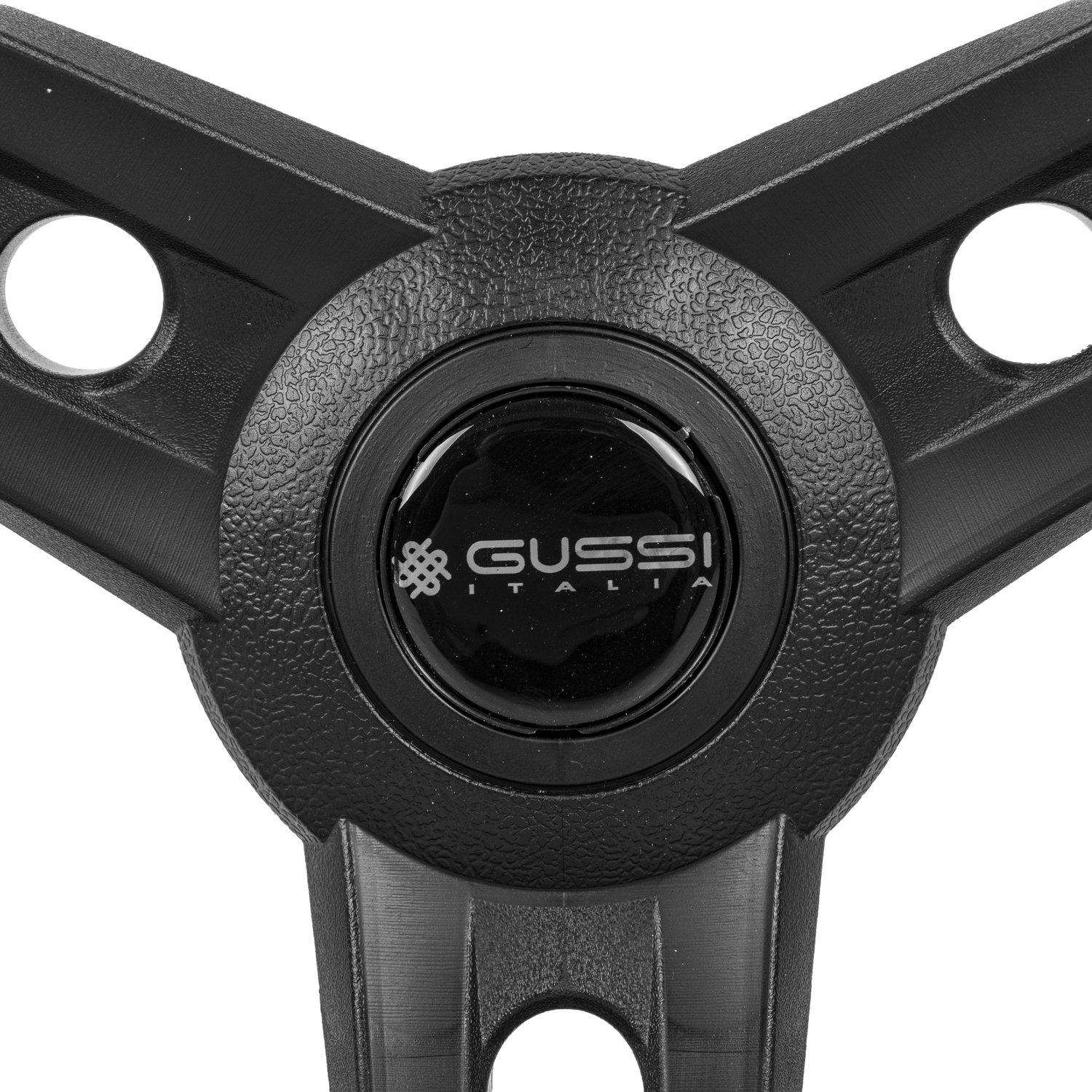 06-164 Gussi Lugana Steering Wheel Black Icon