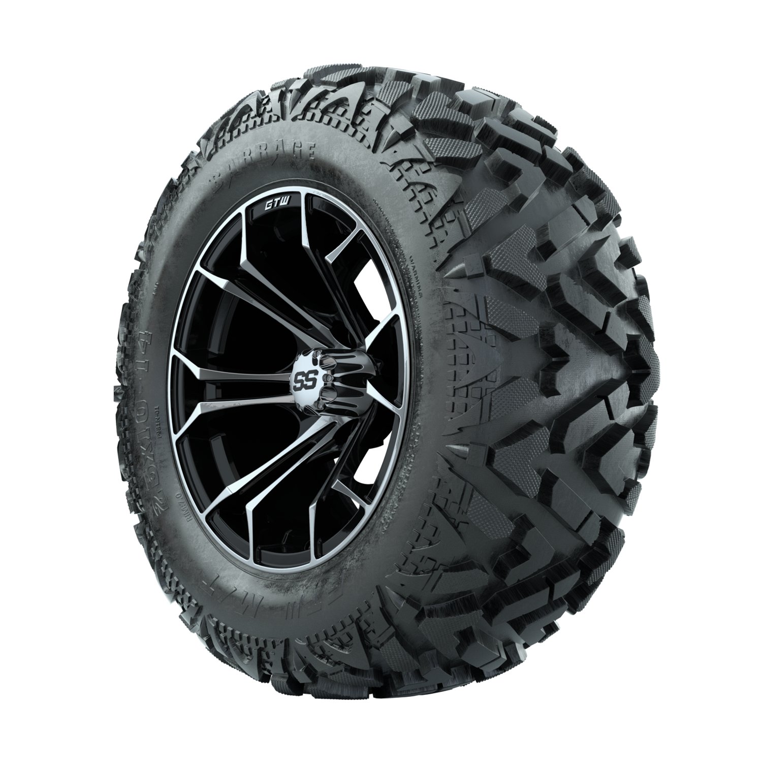 A19-2398 Spyder / Machined & Black / Barrage