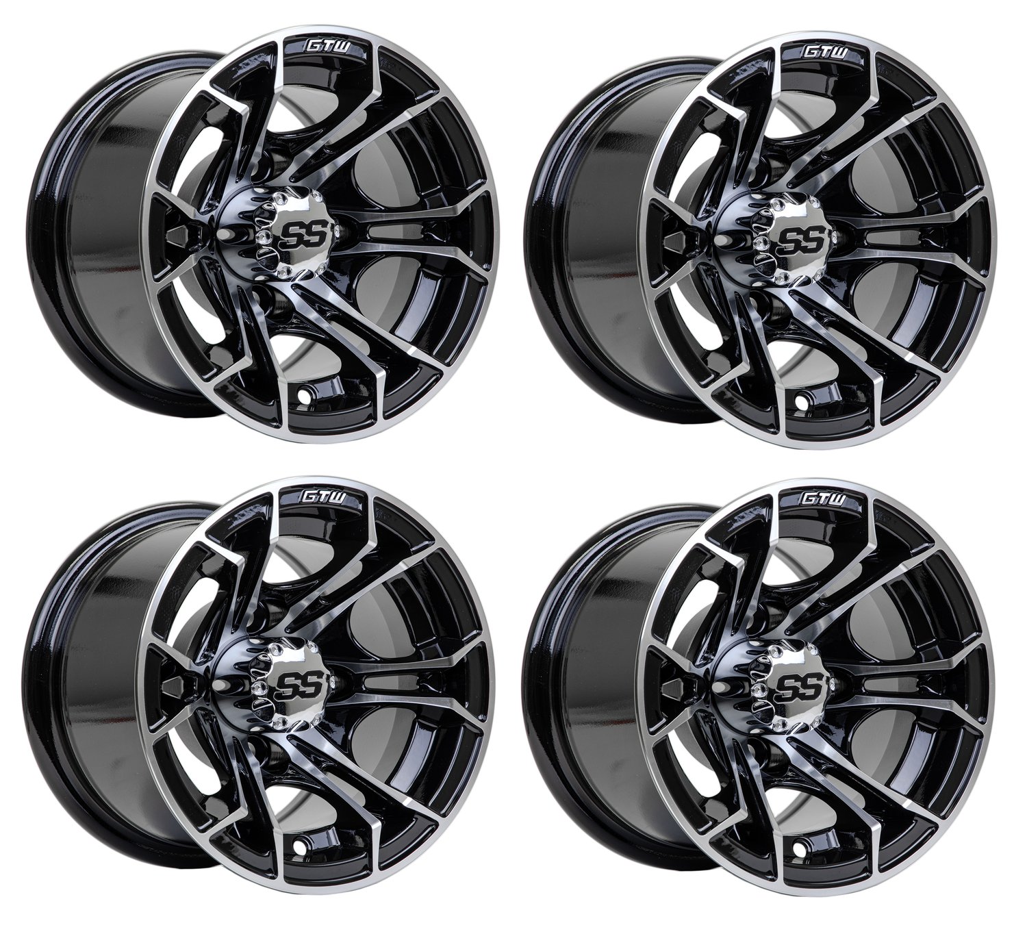 19-384 10" Spyder Wheel - Machined Black
