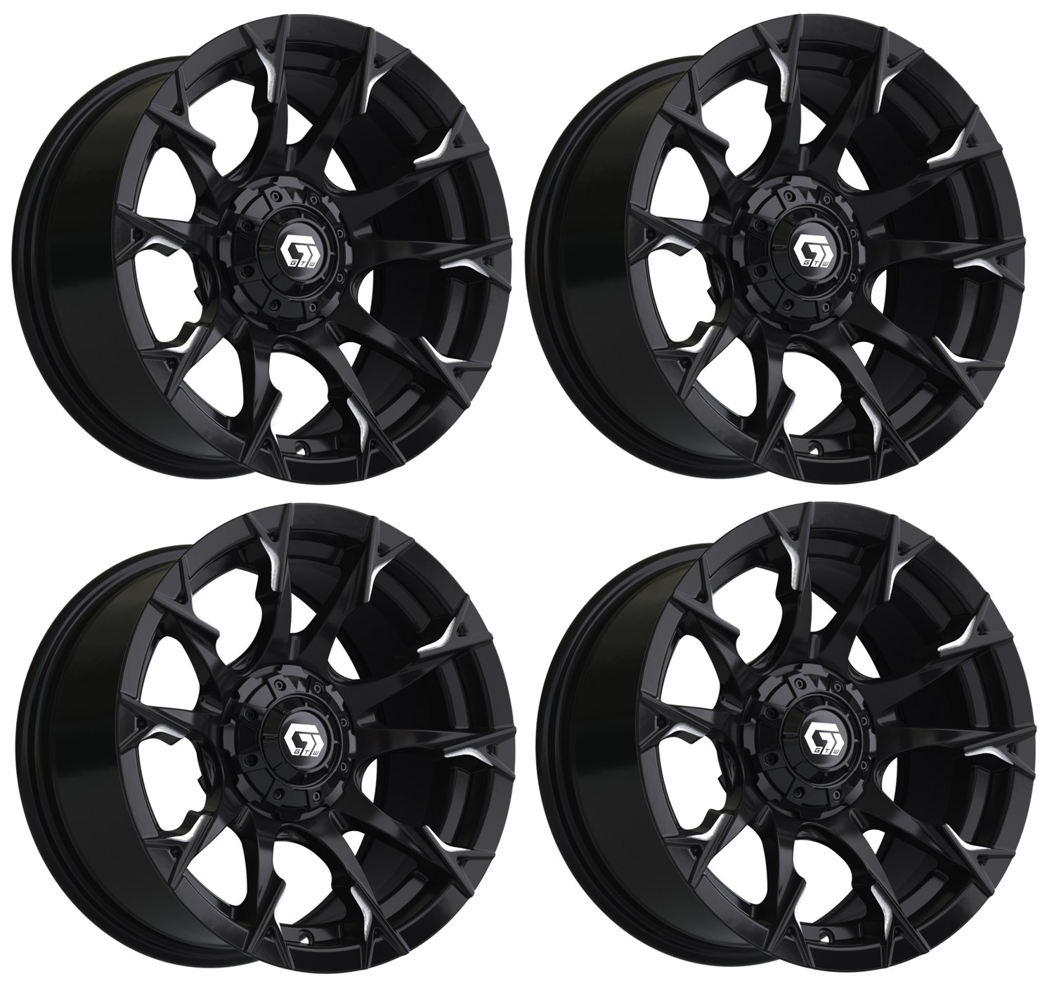19-416 14" Diablo Gloss Black & Machined