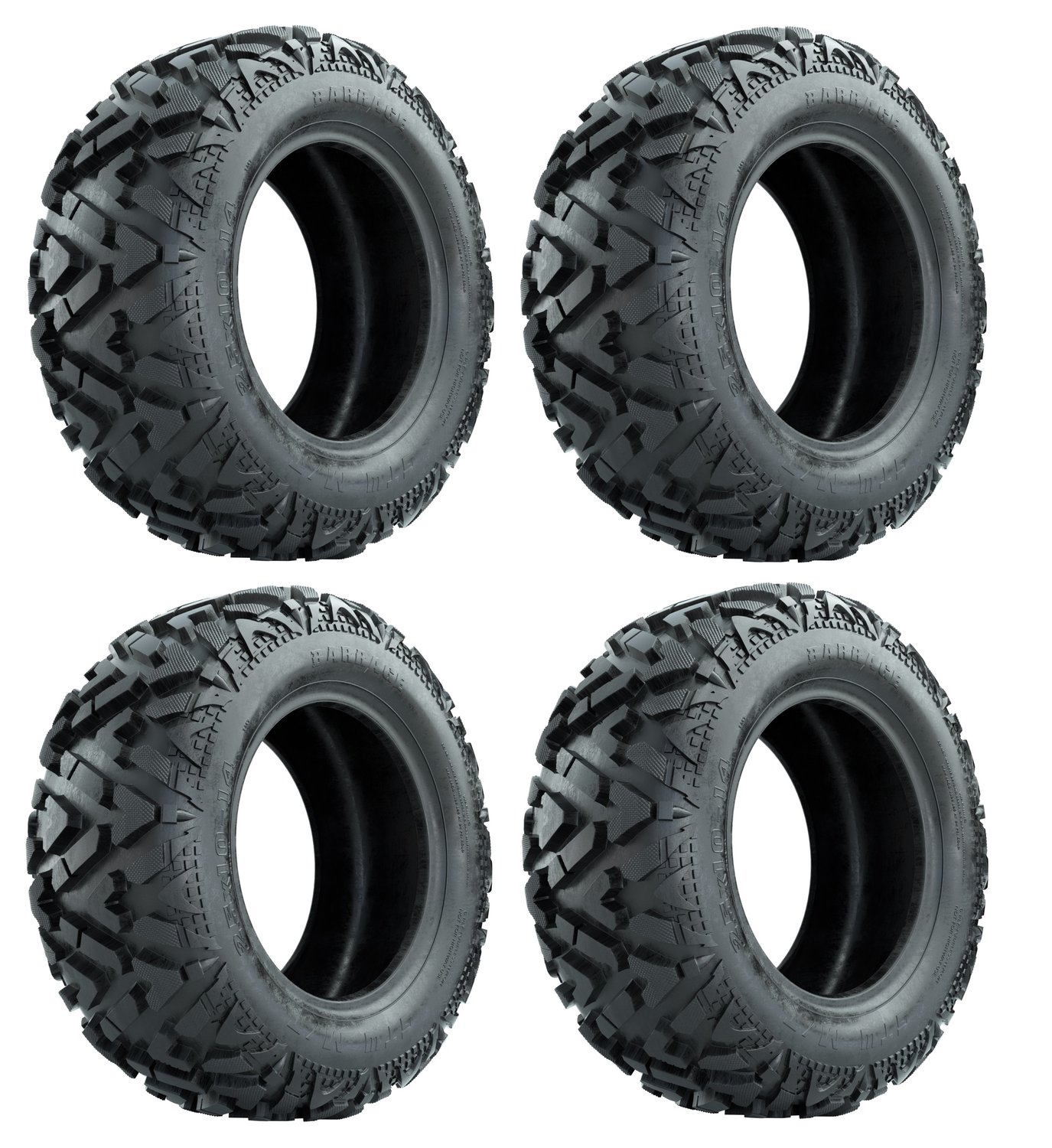 20-033 25x10-R14 Barrage Series 6Ply profile mounted