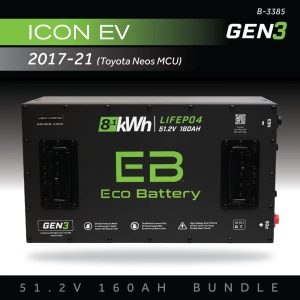 51V 160AH BATTERY BUNDLE/ICON EV/2017-21 (Toyota NEOS MCU) Heated